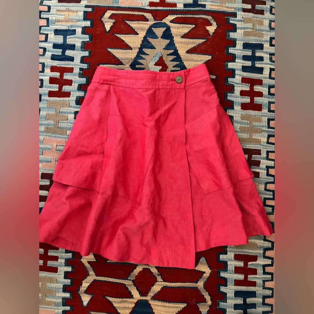 Women’s Silk/ Linen Wrap Skirt Anthropologie 00